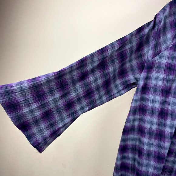 NEW Show Me Your Mumu Purple Plaid Tunic Blouse S - Picture 5 of 9
